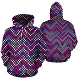 Zigzag Chevron Pokka Dot Aboriginal Pattern Men Women Pullover Hoodie