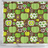 Green Apple Pattern Shower Curtain Fulfilled In US