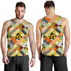 Sunflower Pattern Men Tank Top