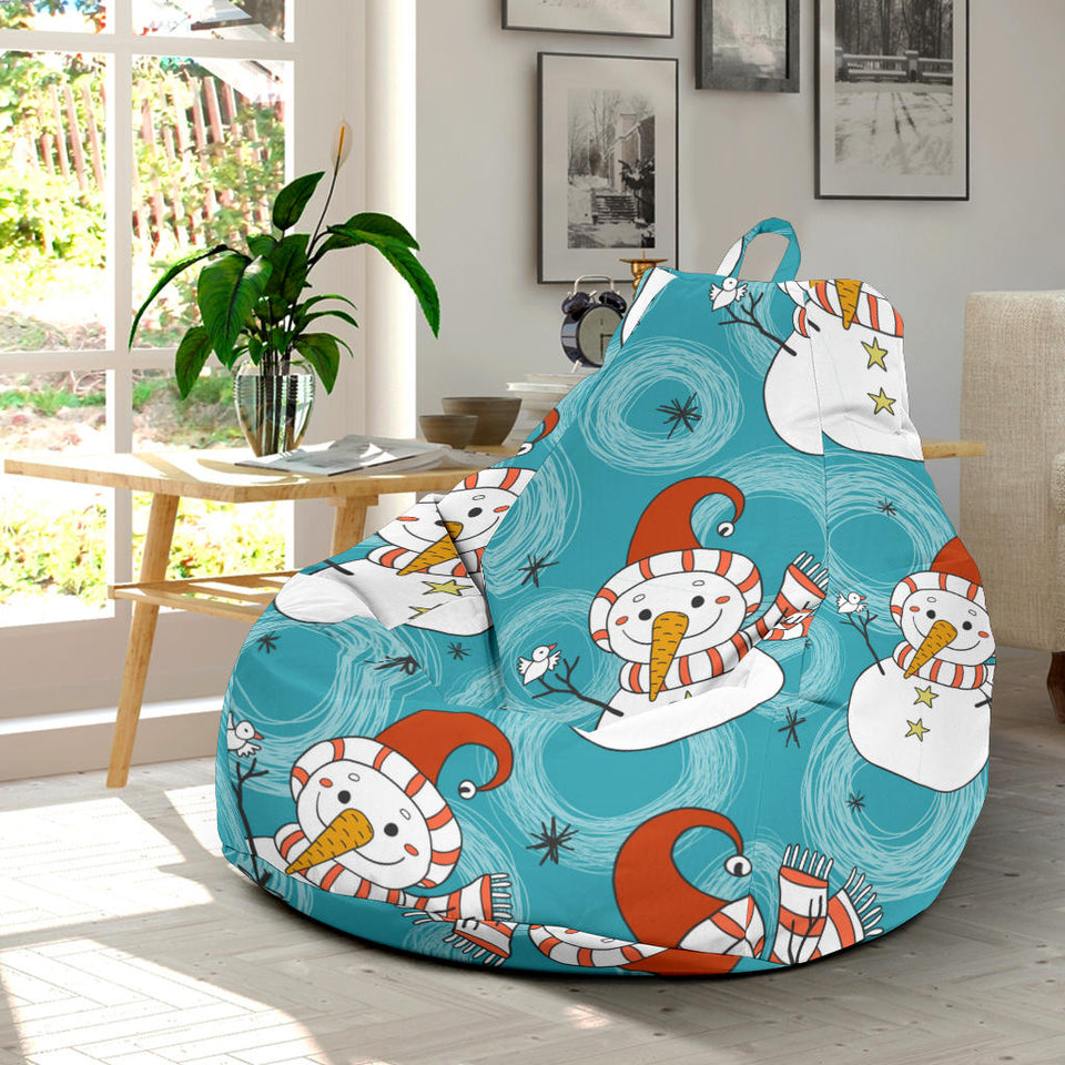 Snowman Chirstmas Pattern Bean Bag Cover