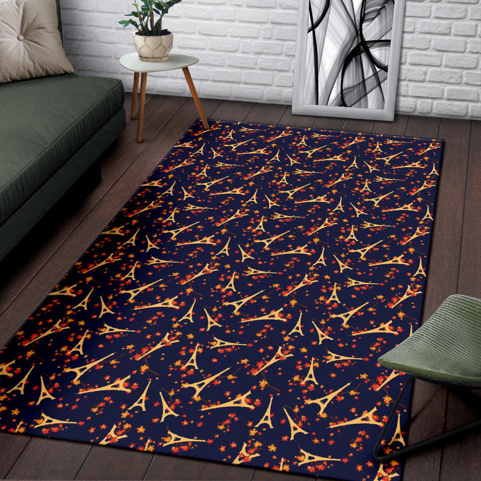 Eiffel Tower Pattern Print Design 02 Area Rug