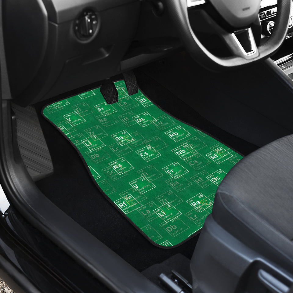 Chemistry Periodic Table Pattern Print Design 01 Front Car Mats