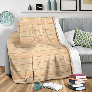 Wood Printed Pattern Print Design 05 Premium Blanket