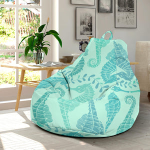 Seahorse Green Pattern Bean Bag Cover