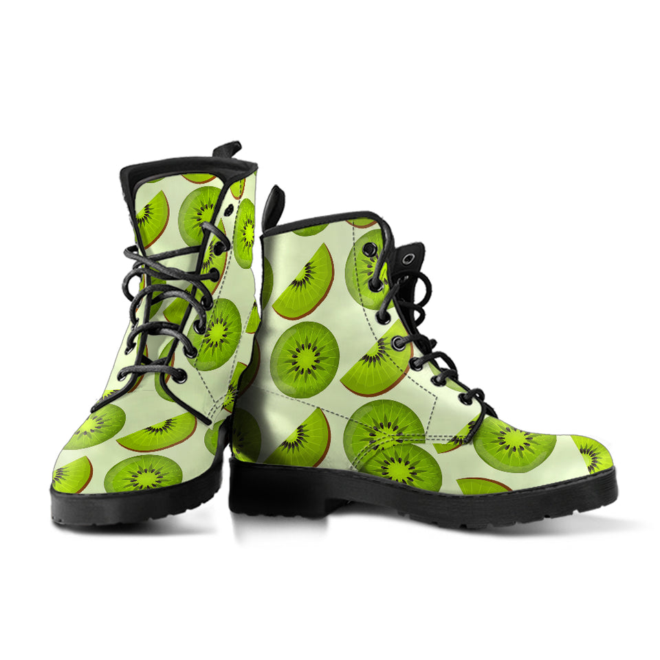 Kiwi Pattern Leather Boots