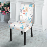 Hand Drawn Windmill Pattern Dining Chair Slipcover