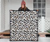 Popcorn Pattern Print Design 02 Premium Quilt