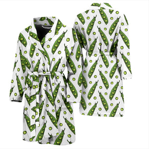 Green Peas Pattern Print Design 03 Men Bathrobe