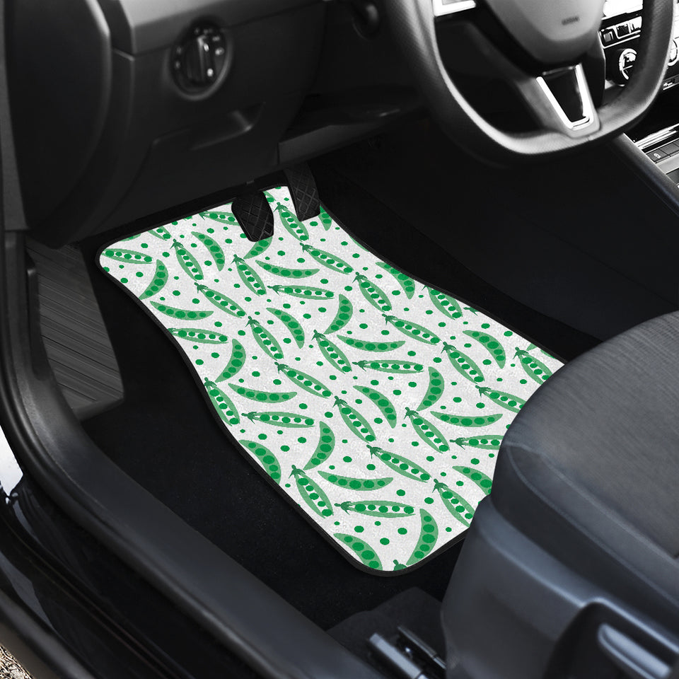 Green Peas Pattern Print Design 01 Front Car Mats