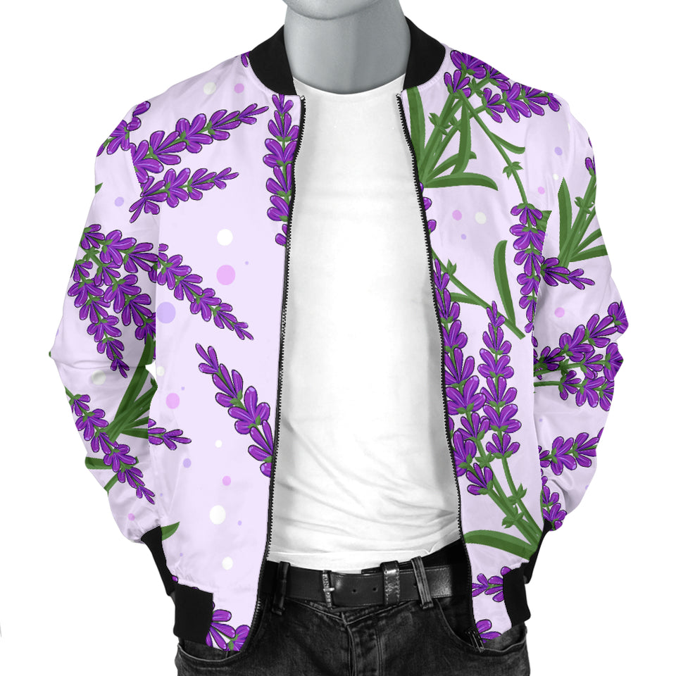 Lavender Pattern Men Bomber Jacket