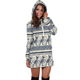 Kangaroo Aboriginal Pattern Ethnic Motifs Women Hoodie Dress