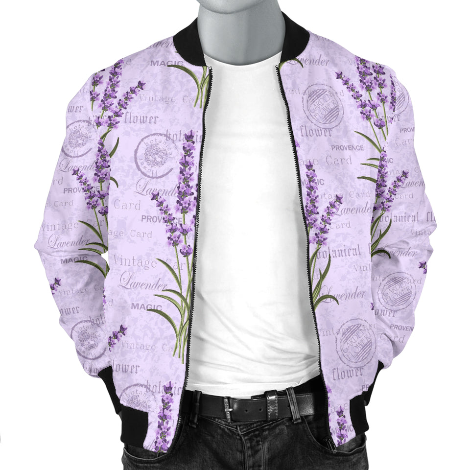 Lavender Pattern Background Men Bomber Jacket