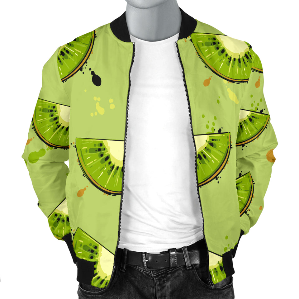 Kiwi Pattern Background Men Bomber Jacket