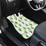 Green Peas Pattern Print Design 04 Front and Back Car Mats