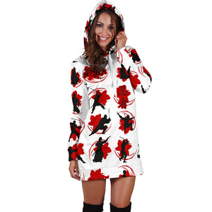 Ninja Pattern Women Hoodie Dress