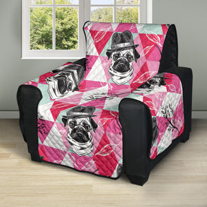 Pug Pattern Recliner Cover Protector