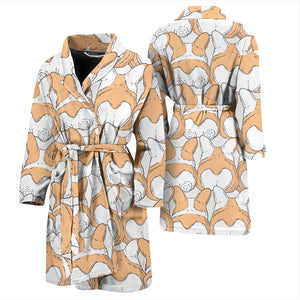 Corgi Bum Pattern Men Bathrobe