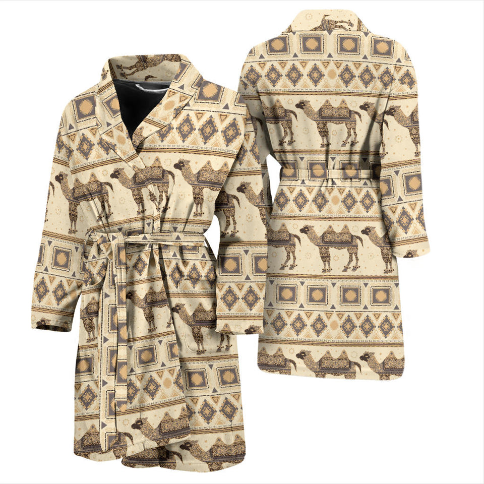 Traditional Camel Pattern Ethnic Motifs Men Bathrobe