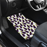 Eggplant Pattern Print Design 01 Front Car Mats