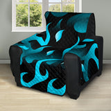 Blue Flame Fire Pattern Background Recliner Cover Protector