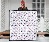 Ostrich Pattern Print Design 03 Premium Quilt