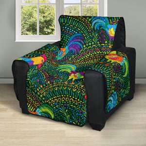 Rooster Chicken Pattern Theme Recliner Cover Protector