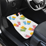 Colorful French Fries Pattern Front Car Mats