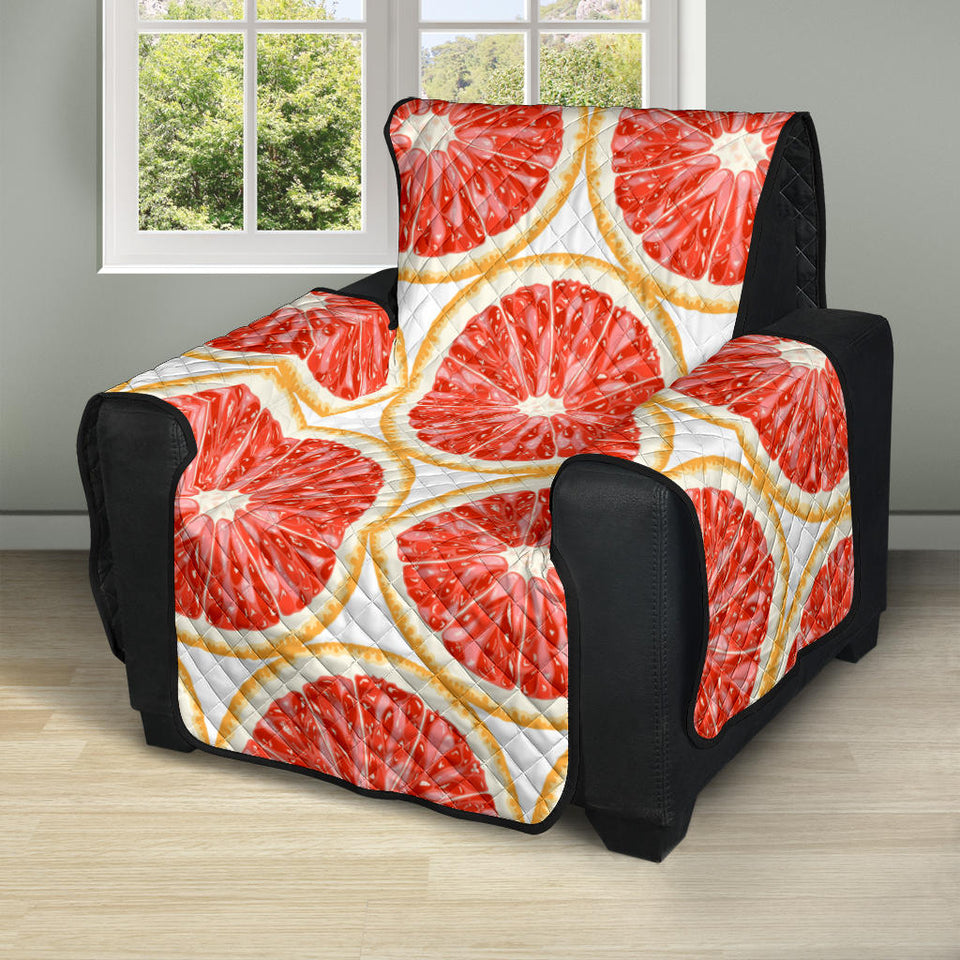 Sliced Grapefruit Pattern Recliner Cover Protector