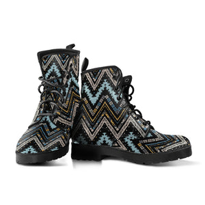 Zigzag Chevron African Afro Dashiki Adinkra Kente Leather Boots