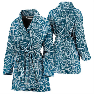 Shell Pattern Theme Women Bathrobe