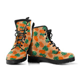 Papaya Leaves Pattern Leather Boots