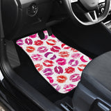 Lips Pattern Print Design 04 Front and Back Car Mats