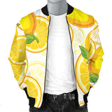 Lemon Pattern Background Men Bomber Jacket