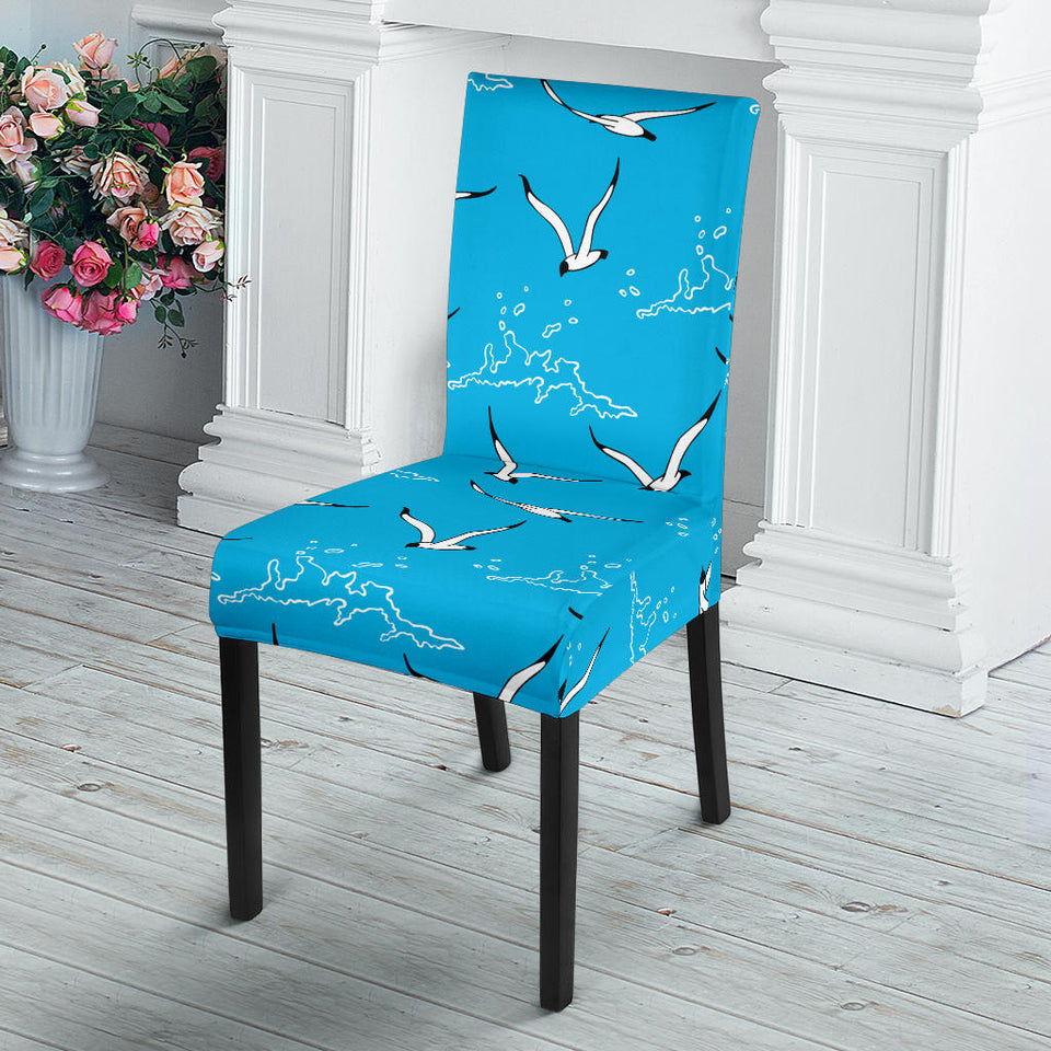 Seagull Pattern Print Design 05 Dining Chair Slipcover