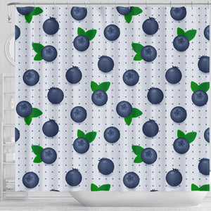 Blueberry Pokka Dot Pattern Shower Curtain Fulfilled In US