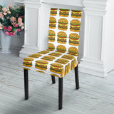 Hamburger Pattern Print Design 05 Dining Chair Slipcover