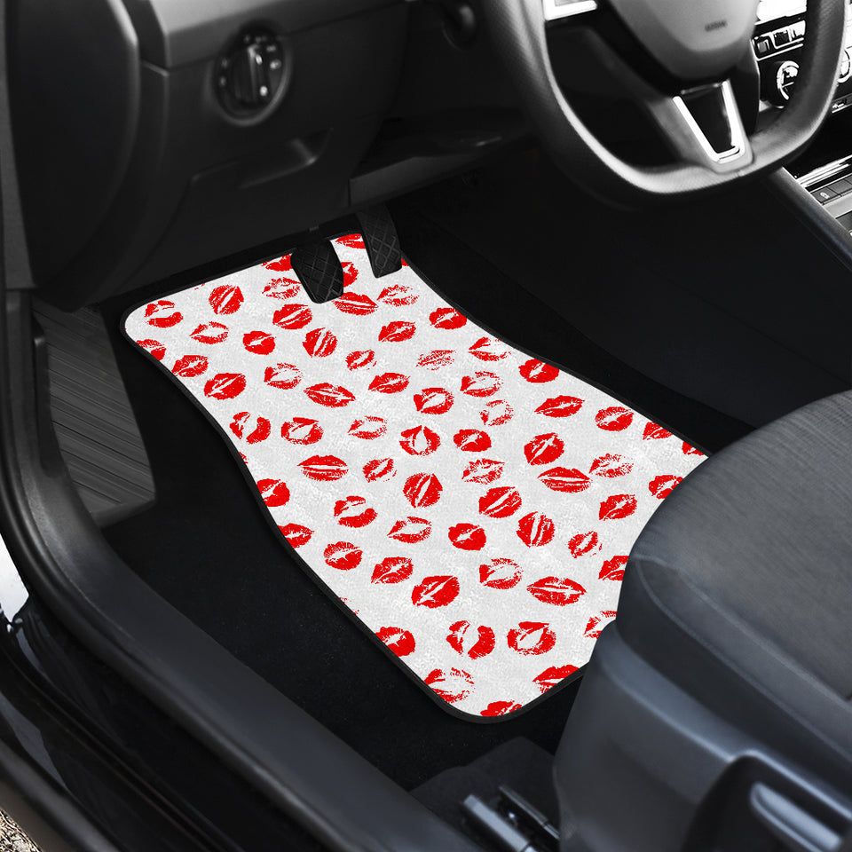 Lips Pattern Print Design 01 Front Car Mats