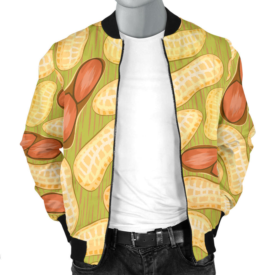 Peanut Pattern Theme Men Bomber Jacket