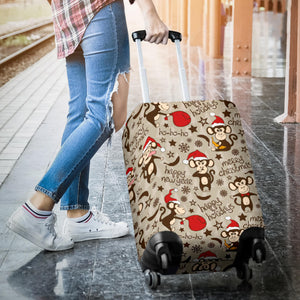 Monkey Christmas Pattern Luggage Covers