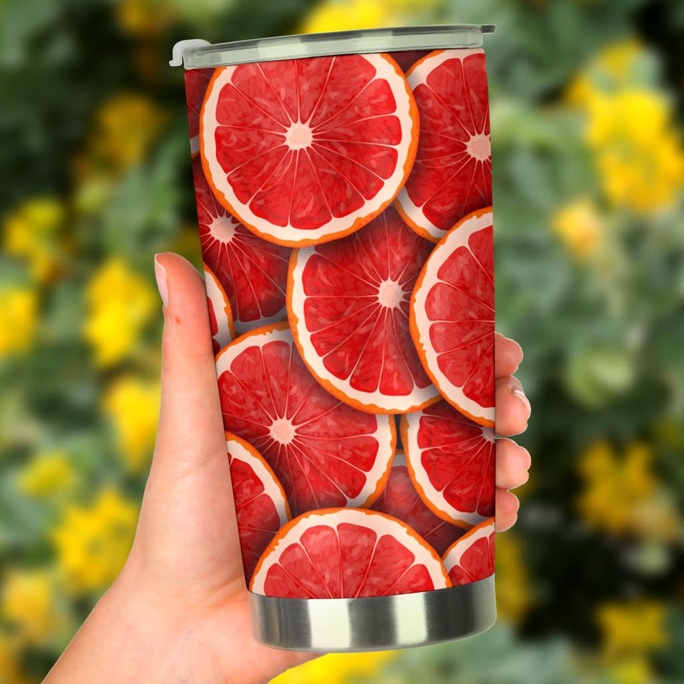 Sliced Grapefruit Pattern Background Tumbler