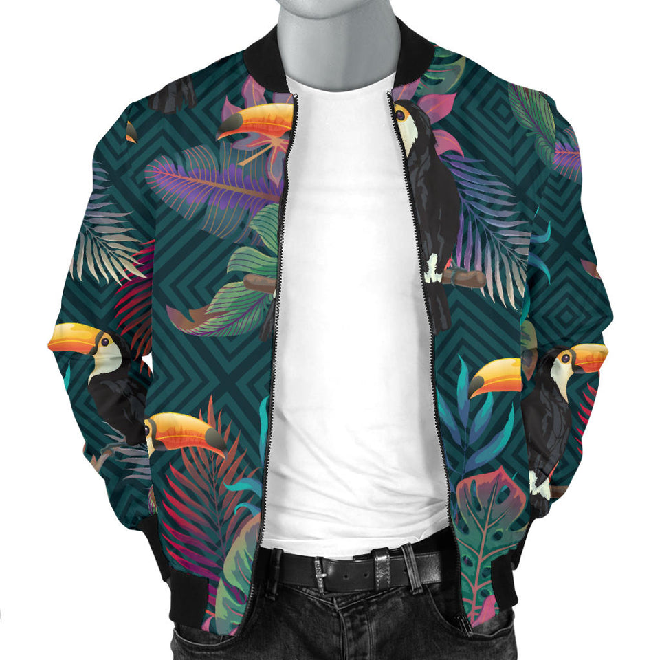 Toucan Pattern Men Bomber Jacket