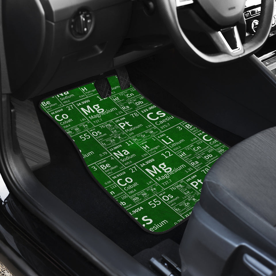 Chemistry Periodic Table Pattern Print Design 04 Front Car Mats