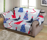 Christmas Tree Star Pattern Loveseat Couch Cover Protector