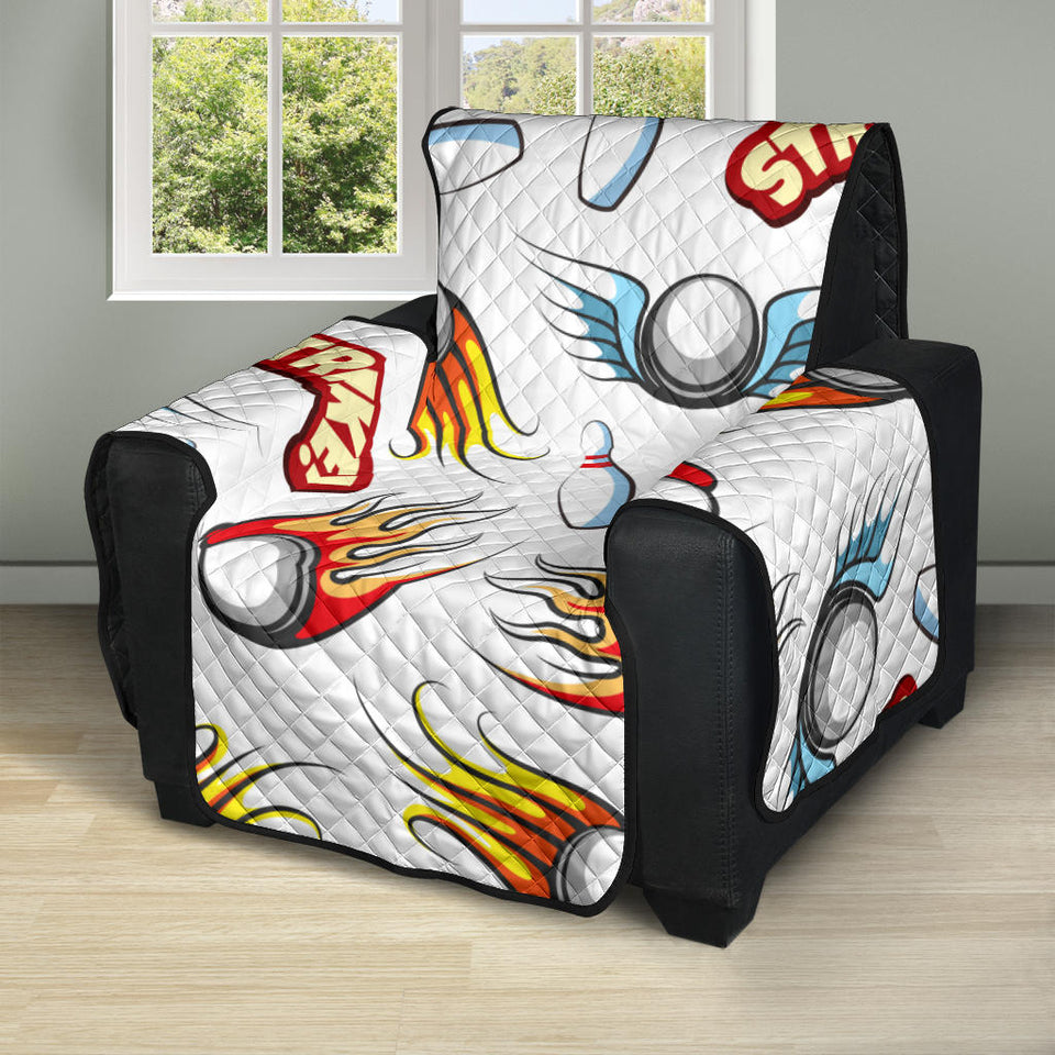 Bowling Strike Pattern Recliner Cover Protector