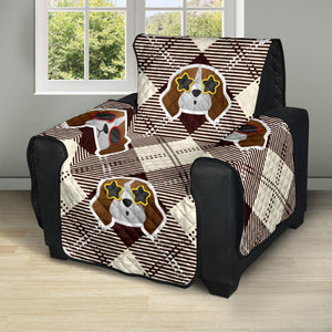 Beagle with Sunglass Pattern Recliner Cover Protector