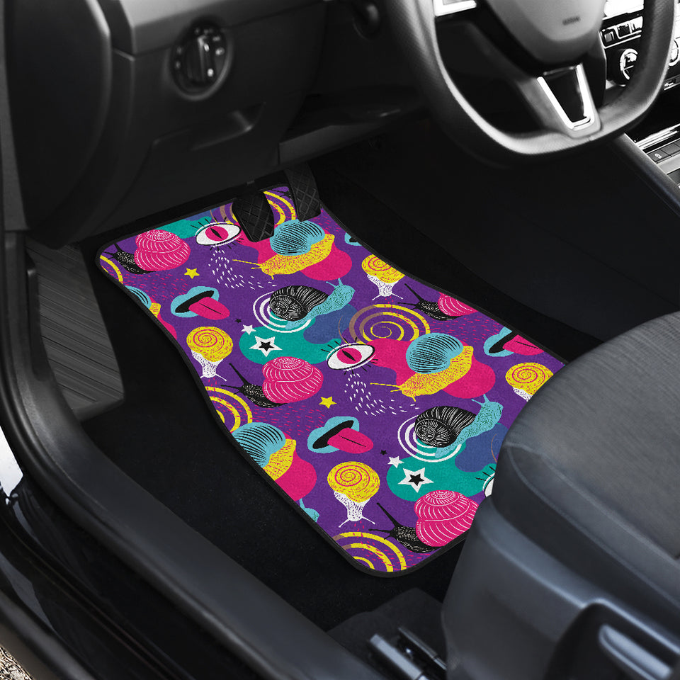 Snail Pattern Print Design 02 Front and Back Car Mats