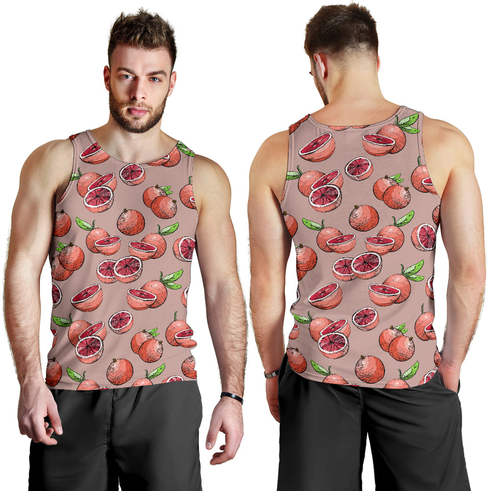 Grapefruit Pattern Background Men Tank Top