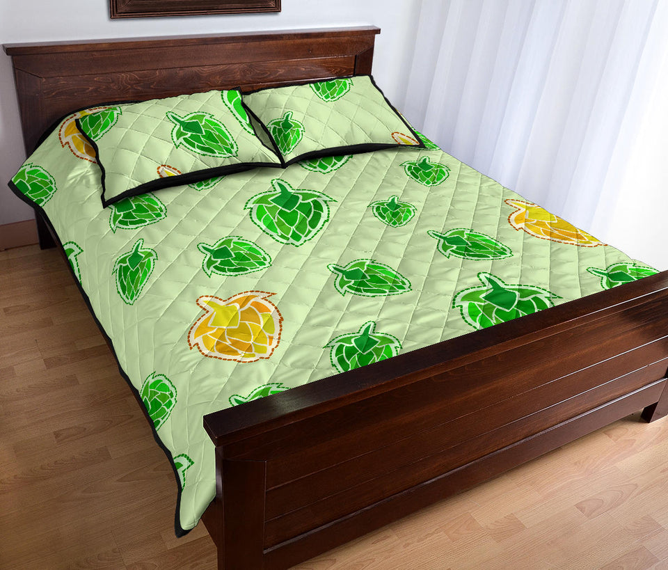 Hop Graphic Decorative Pattern Quilt Bed Set