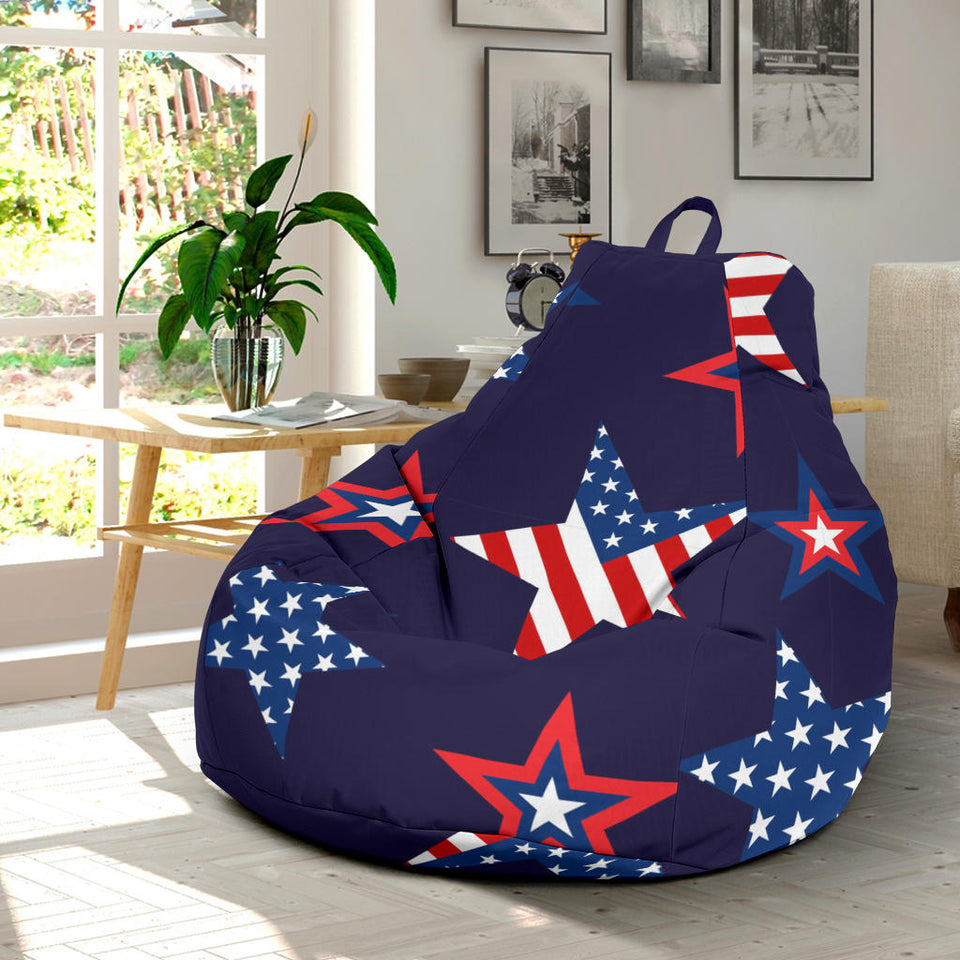 USA Star Pattern Theme Bean Bag Cover