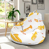 Saxophone Pattern Theme Bean Bag Cover